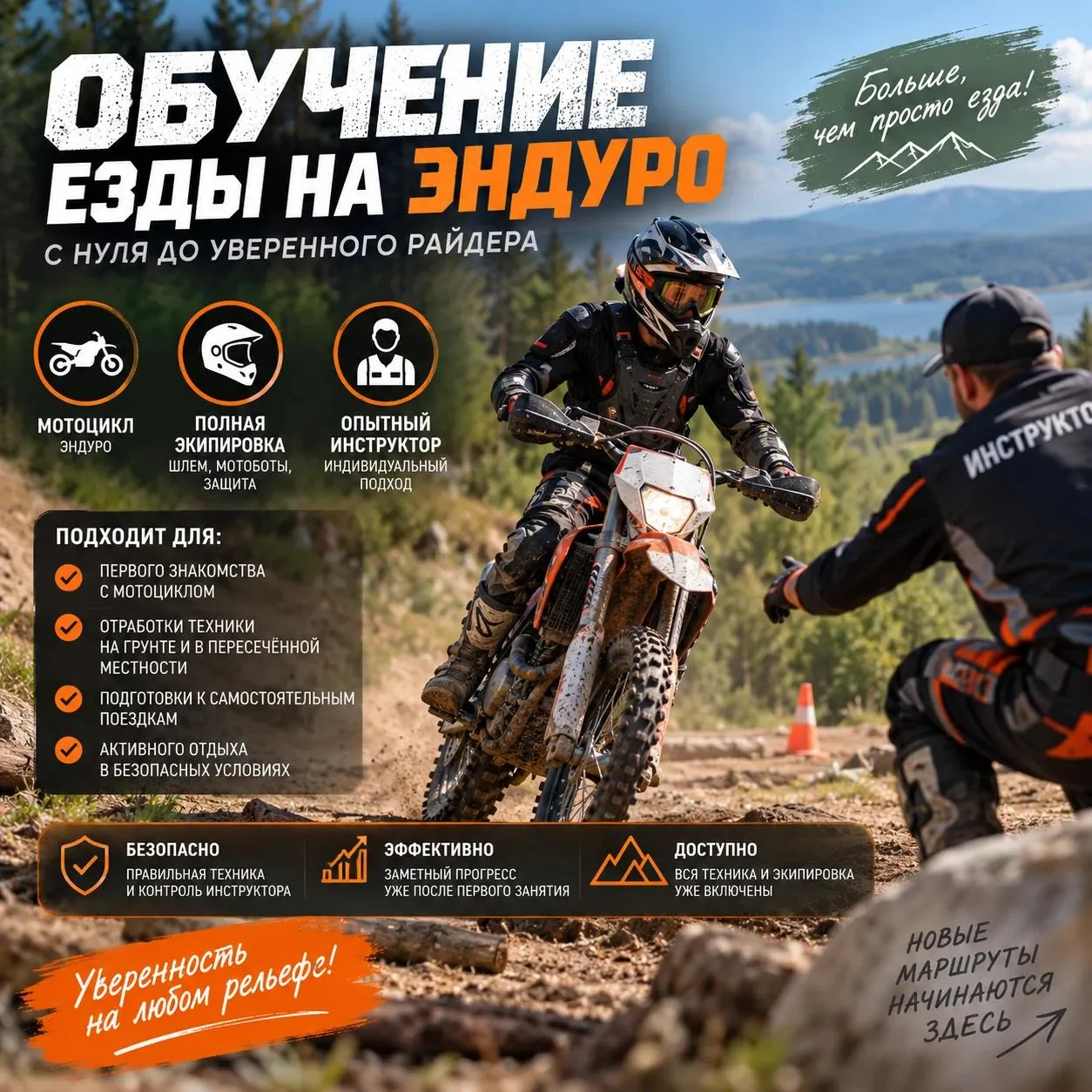 Обучение езды на Эндуро